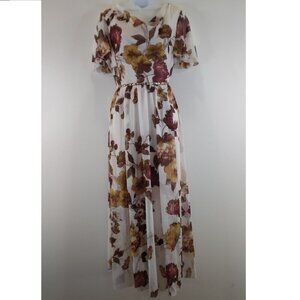 Alexa B Nites Cold Shoulder Floral Maxi Dress Size 8